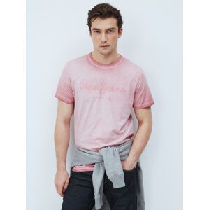 Pepe Jeans pánské růžové tričko West - L (325)